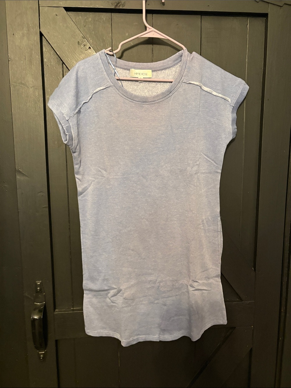 Hippie Rose Pale Blue Short Sleeve Tunic